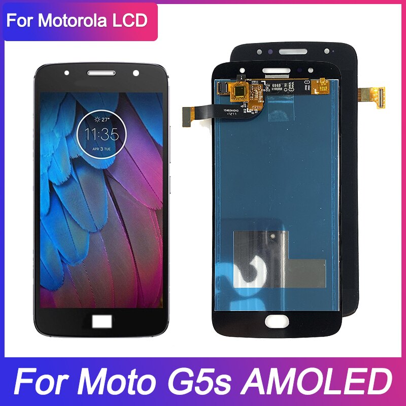 AMOLED pantalla LCD para Motorola MOTO G5S XT1793 XT1794 XT1792 reemplazo de la pantalla LCD piezas de montaje de digitalizador con pantalla táctil