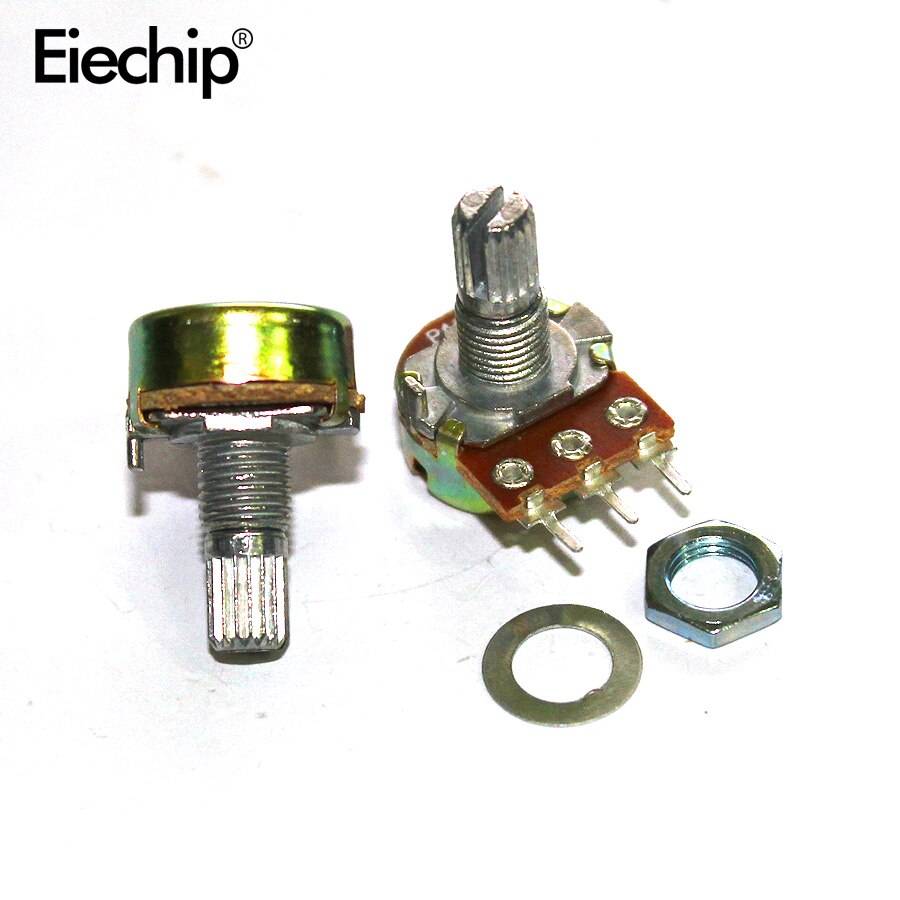 10 stücke WH148 B10K linear Potentiometer 15mm Welle Mit Muttern Und Scheiben Heißer für Arduino