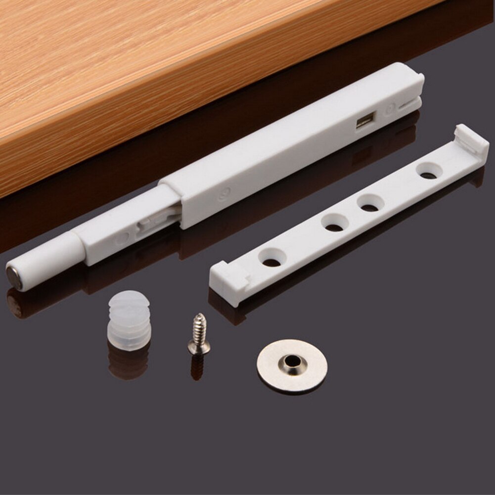 Damper Buffer Cupboard Cabinet Catch Push Open Door Protect Home Drawer Hardware Easy Install Noise Reduce Magnetic Tip Kitchen: White 1pcs