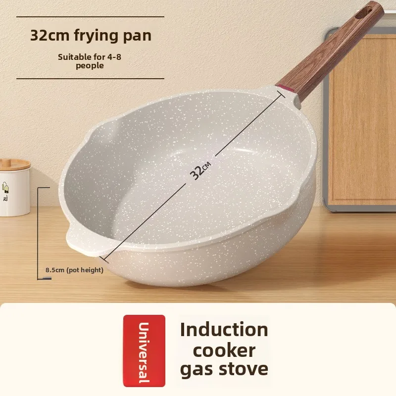 Herde Gasherd Spezielle Töpfe und Pfannen einstellen Maifanshi Antihaft-Pfanne Haushalt Steak Bratpfanne Spiegelei Pfannkuchen Gebratene Induktion: dunkel khaki