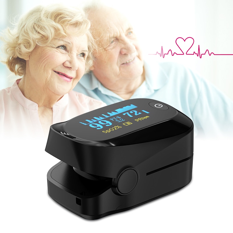 Portable Fingertip Pulse Oximeter Blood Oxygen Saturation Meter Monitor Pulse Oximeter Arterial Oxygen Saturation Monitor