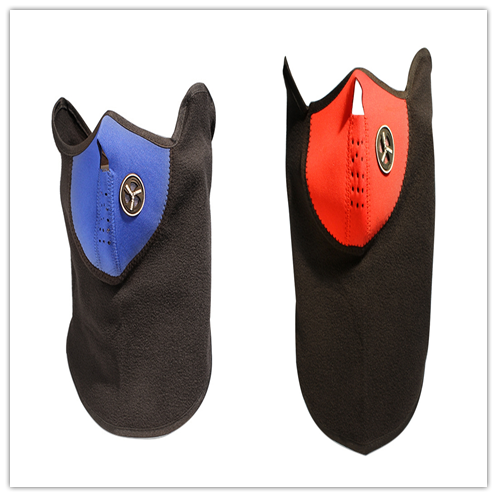 Motorrad Gesicht Maske Fahrrad Vlies Winter Hals Schutz für Kawasaki Z800 E Ausführung NINJA 250 300R Z250 Z300 VERSYS 300X: 2Stck-Blau-rot