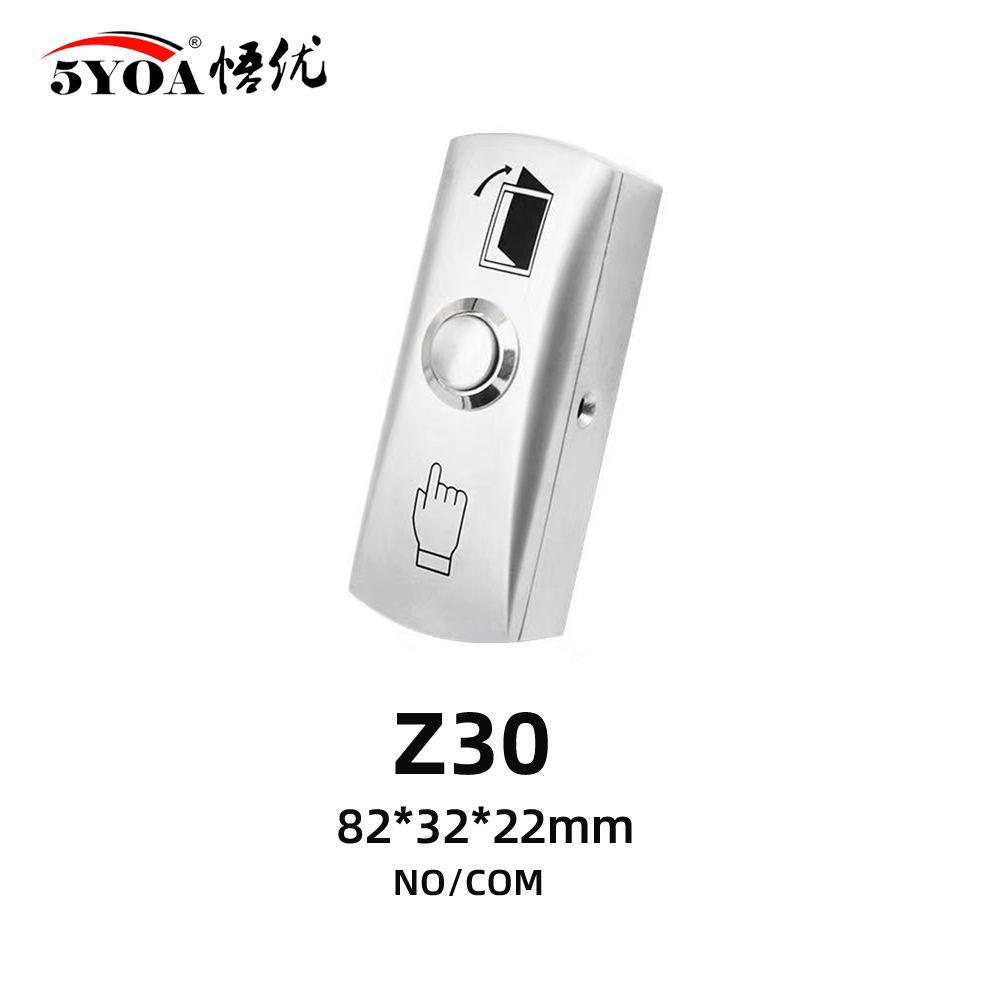 Bouton poussoir de sortie de porte, interrupteur de déverrouillage pour système de contrôle d&#39;accès de porte, ouverture tactile, NO COM NC: Z30