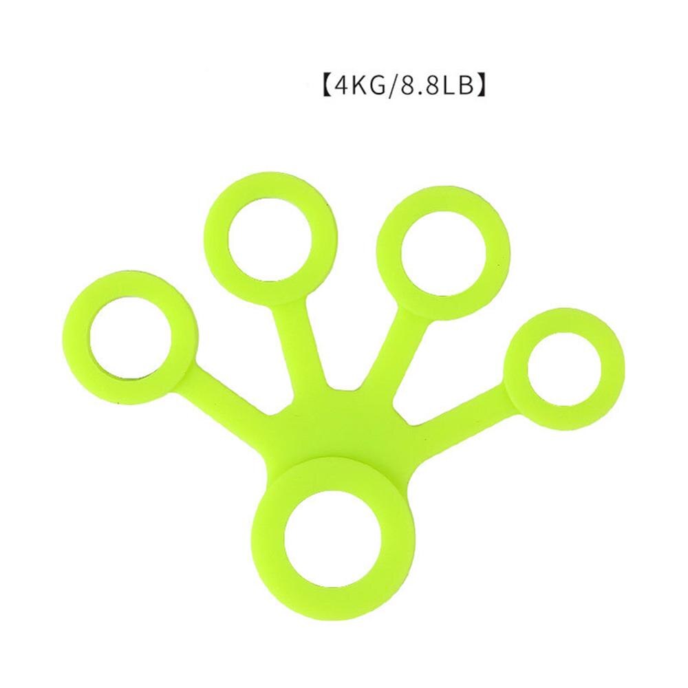 Finger Hand Griff Silikon Festigkeit Trainer für Klavier Gitarre Finger Spannung Ausbildung Hand Rehabilitation ÜSpund Fitness trainieren: Grün8.8LB4KG
