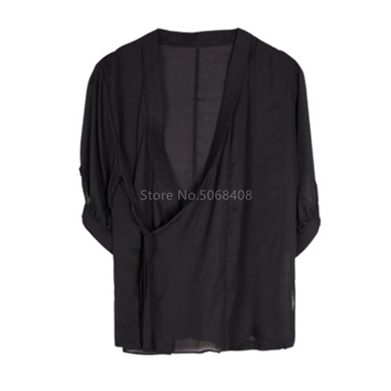 Vestido Kimono Vintage de estilo japonés para mujer Cosplay de samurái Outsiut, falda azul brillante, disfraz de baile asiático Yukata Haori: Top / S