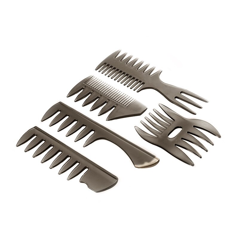 Wide Tooth Hair Comb Beauty Salon Hairdressing Brush for Men Women Double Sided Hairbrush Back Comb Fork Comb Hair Styling Tool