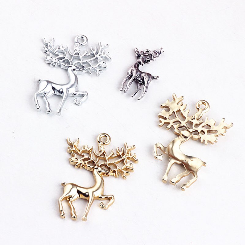 6pcs Brosche Pin Weiblichen Mantel Pullover Schal Verdienen Modische Frau Legierung Weiß Gold Fawn Auf Weihnachten Tag Schmuck