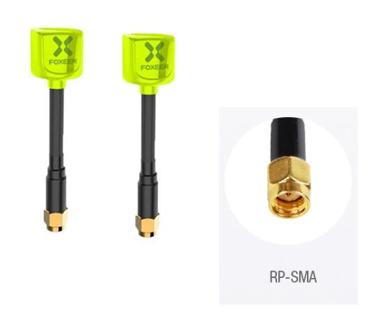 Foxeer 5,8G 3dBi TX RX RHCP Rund-polarisierte Omni FPV Antenne SMA RP-SMA Pilz Antenne: Green RP-SMA