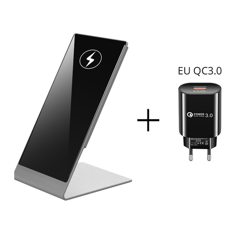 Aluminum Magnetic Wireless Charger Docking Stand 15W for IPhone 12 Pro Max Charging with Magnet Iphone Charger: black