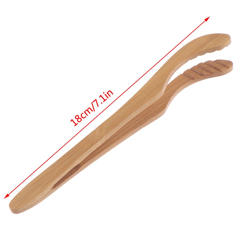 2 uds 18CM tostadora de madera Bagel Bacon exprimidor azúcar hielo té pinzas para té de bambú pinzas para té tostadas de madera Tong