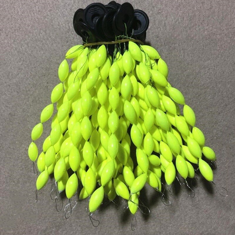 Flotador de goma para topes de bolas espaciales, tope ovalado, línea de conector, boyas de pesca, accesorios de pesca