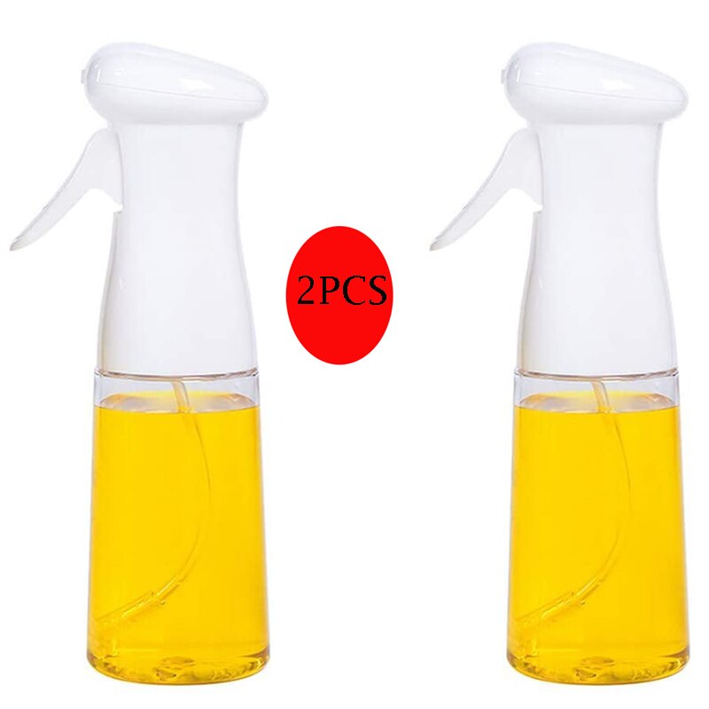 Oil Spray Bottle for Cooking BBQ Cooking Sprayer for Cooking Baking Roasting Grilling Barbecue Salad Frying Kitchen: White-2PCS