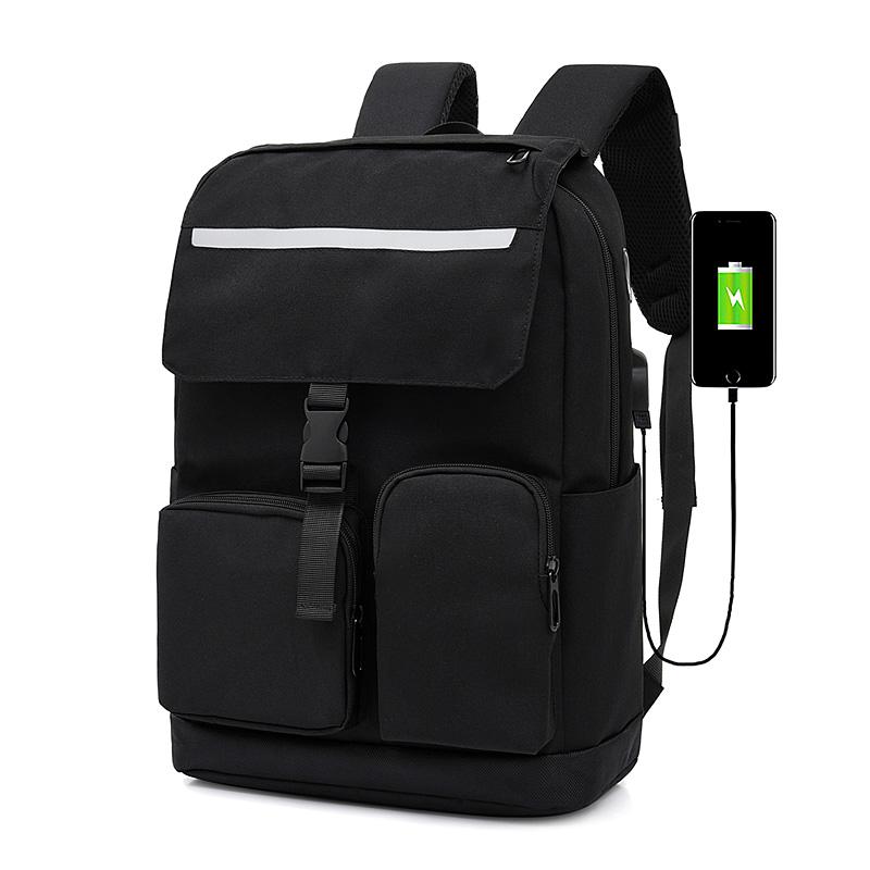 ordinateur portable Usb sac à dos voyage sac à dos Anti-vol sacs à dos ordinateur portable sac d'école sac à dos pour hommes ordinateur portable mochila: Black