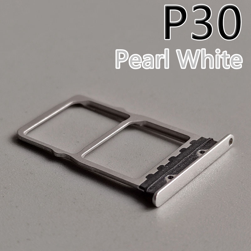 Mikro SD Karte Tablett Für Huawei P30 Lite SIM Karte Tablett Slot Sockel Halfter Adapter Ersatz Für Huawei P30 Profi VOG-L29 L09 L04: P30-Perle Weiß