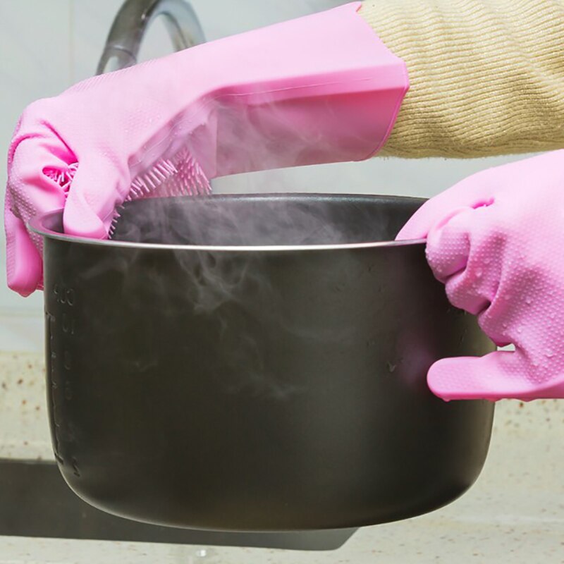 1 Paar Magic Dish Wassen Handschoenen Scrubber Rubber Keuken Schoon Gereedschap Multifunctionele Silicone Cleaning Handschoenen Voor Huishoudelijke
