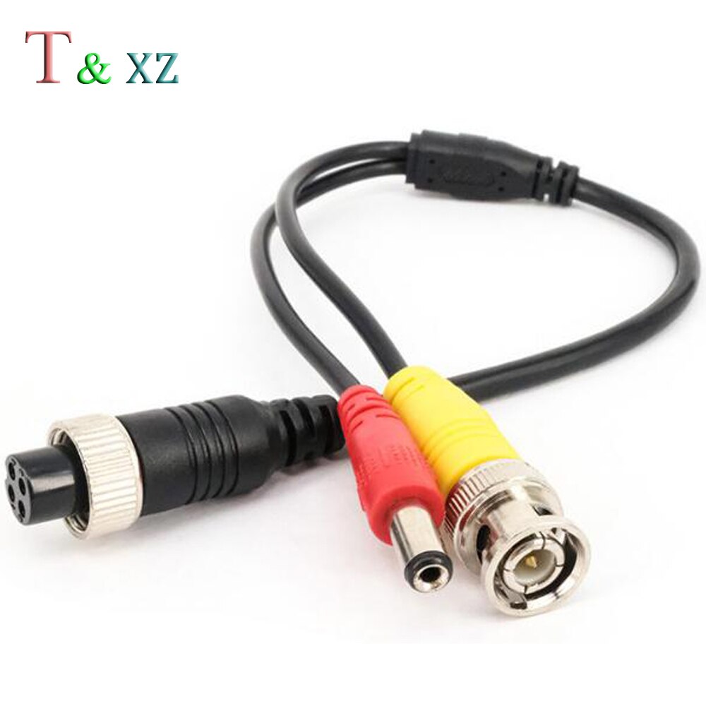 4 PIN Female to RCA Female Cable,M12 4PIN Shockproof Waterproof to RCA Video +DC Connector Adapter Wire,for CCTV 50 cm: 6