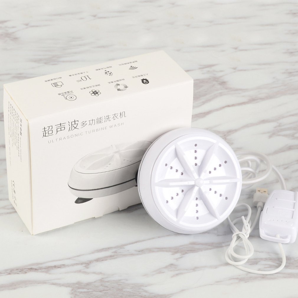 Mini Ultrasone Wasmachine 3-In-1 Multifunctionele Turbo Roterende Wasmachine Ultrasound Circulatie Schoonmaken