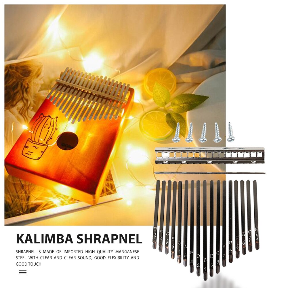 17 tangenter kalimba diy-set pianotangenter bro sovhäfta granatsplitter bokstäver tangentbord musikinstrument reservdelar