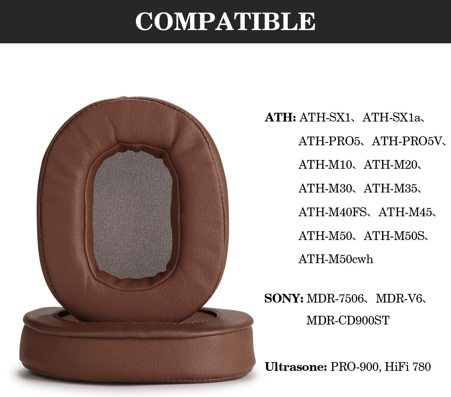 Almohadillas de repuesto para auriculares, para Audio TECHNIC ATH - MSR7 - M50x - M40x - M30x - M70x/ Sony MDR 7506 - V6 - V7