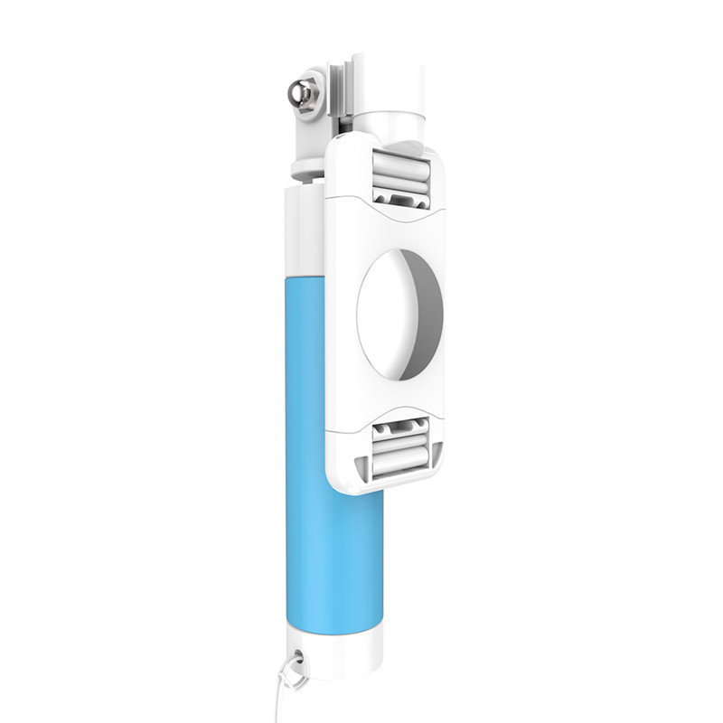 Bâton de Selfie filaire FLOVEME pour iPhone 6 6 s Plus 5 s SE pour Samsung Huawei Android téléphone portable pliable trépied miroir Selfie bâtons: Blue