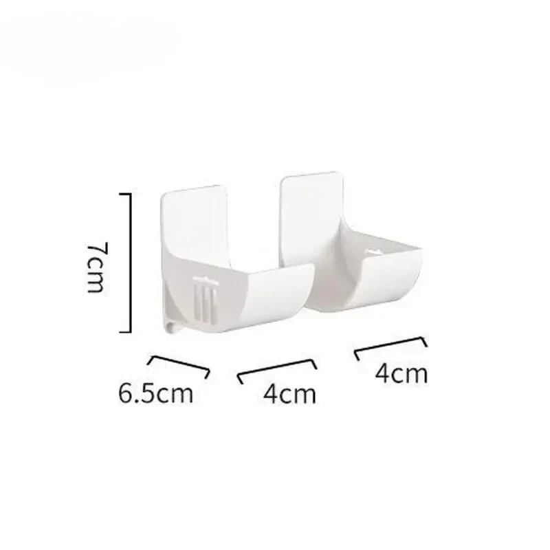 16PCSWall Mounted Non-Punch Storage Tray Kitchen Shelf Plastic Wrap Garbage Bag Refrigerator Side Bathroom Bedroom Storage Shelf