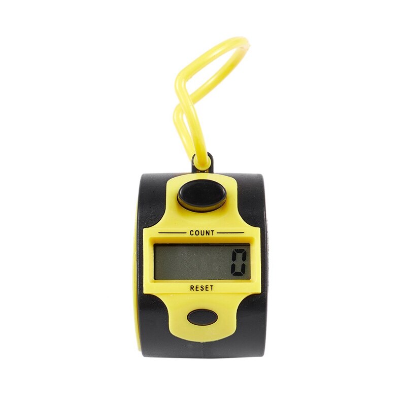 Mini 5 Digit Electronic LCD Display Digital Hand tally counter Yellow