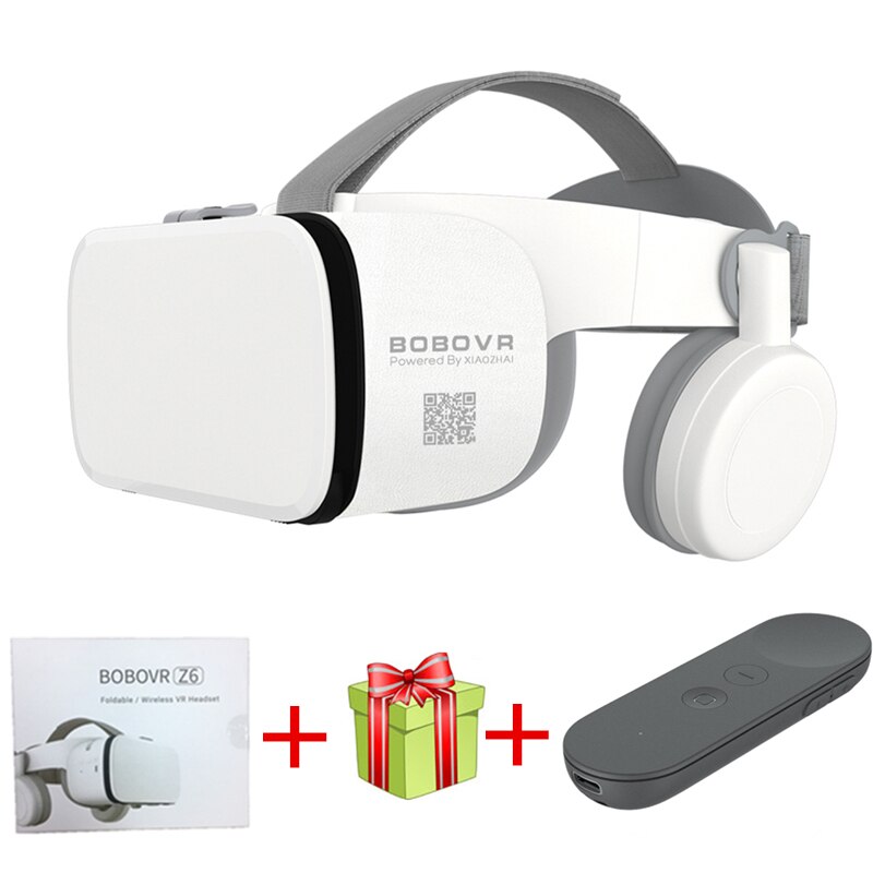 Bobo Vr Z6 Vr Bril Draadloze Bluetooth Vr Headset Android Ios Remote Reality Vr 3D Kartonnen Bril 4.7 -6.2 Inch