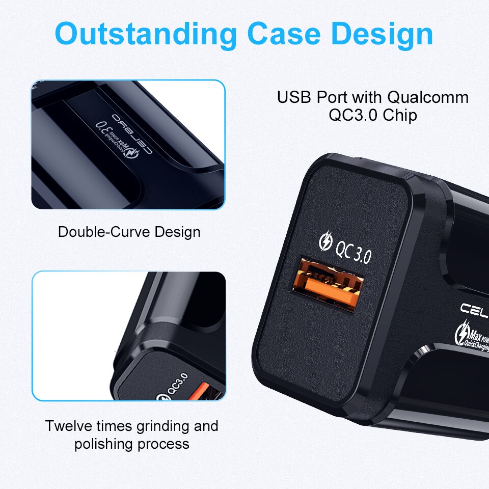 Quick Charge 3.0 Charger 9V 2a Snel Opladen Voor Oukitel WP2 Y4800 Wp5000 K12 Blackview BV9900 BV8000 Ulefone Power 6 Doogee
