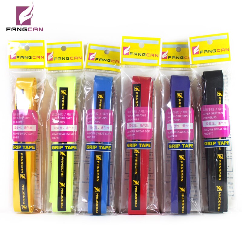 Fangcan 6Pcs Tacky Pu Tennis Grip Kussen Badminton Squash Racket Over Grip Met Schuim Ridge