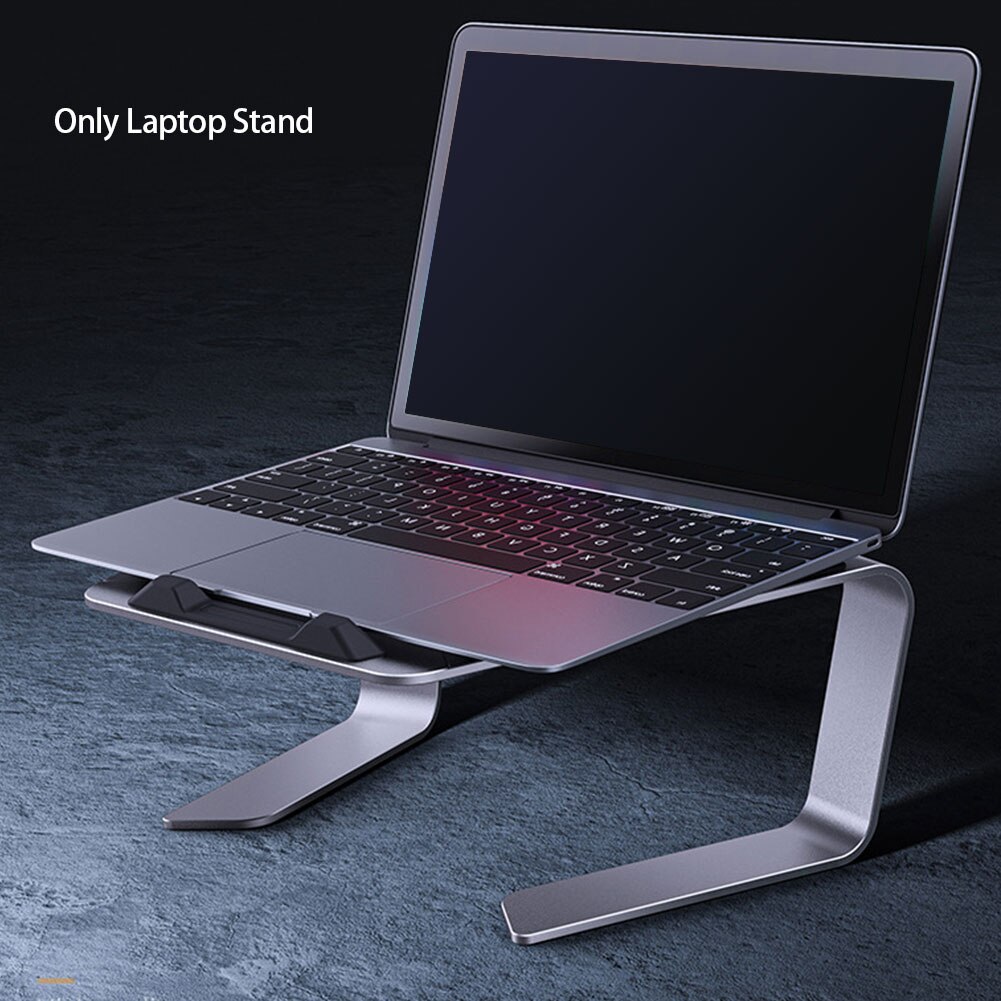 Laptopständer mit nackenentlastung, universell einsetzbar, robust, mit 360 belüftungsöffnungen, tragbar, zum einfachen anbringen, aus aluminiumlegierung.