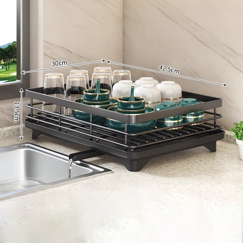 Dish Drying Rack Stainless Steel Adjustable Two Ti... – Grandado