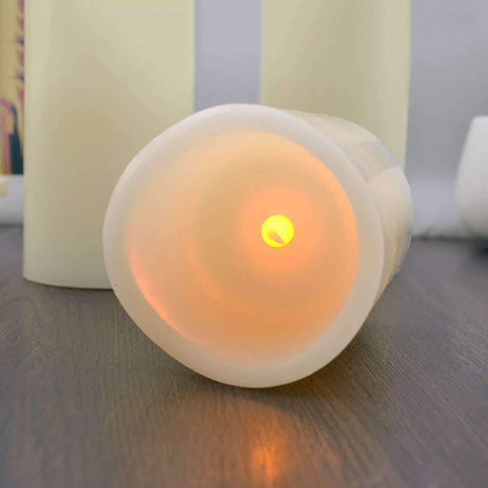 Battery operated led candle light, Pillar wax candle for firesceen decoration, Halloween/Christmas party candle led light decor