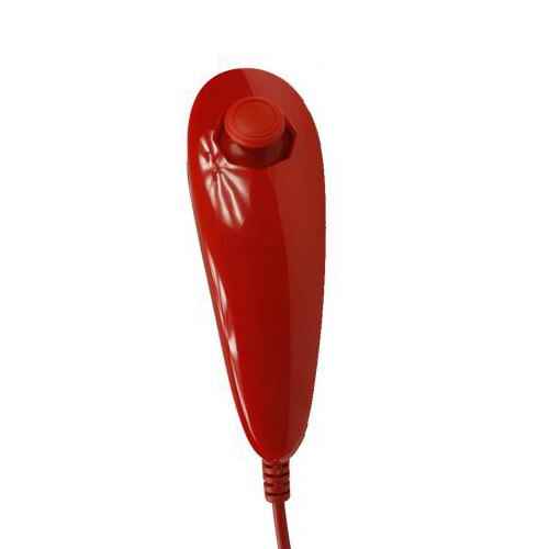 Mando a distancia con Sensor de movimiento rojo + conjunto Nunchuck con cable para consola Nintendo Wii