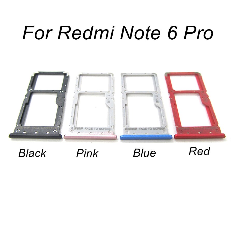 Sim Card Tray Slot Voor Xiaomi Redmi Note 6 7 8 Pro Sim Lade Houder Micro Sd Slot Socket Adapter vervangende Onderdelen