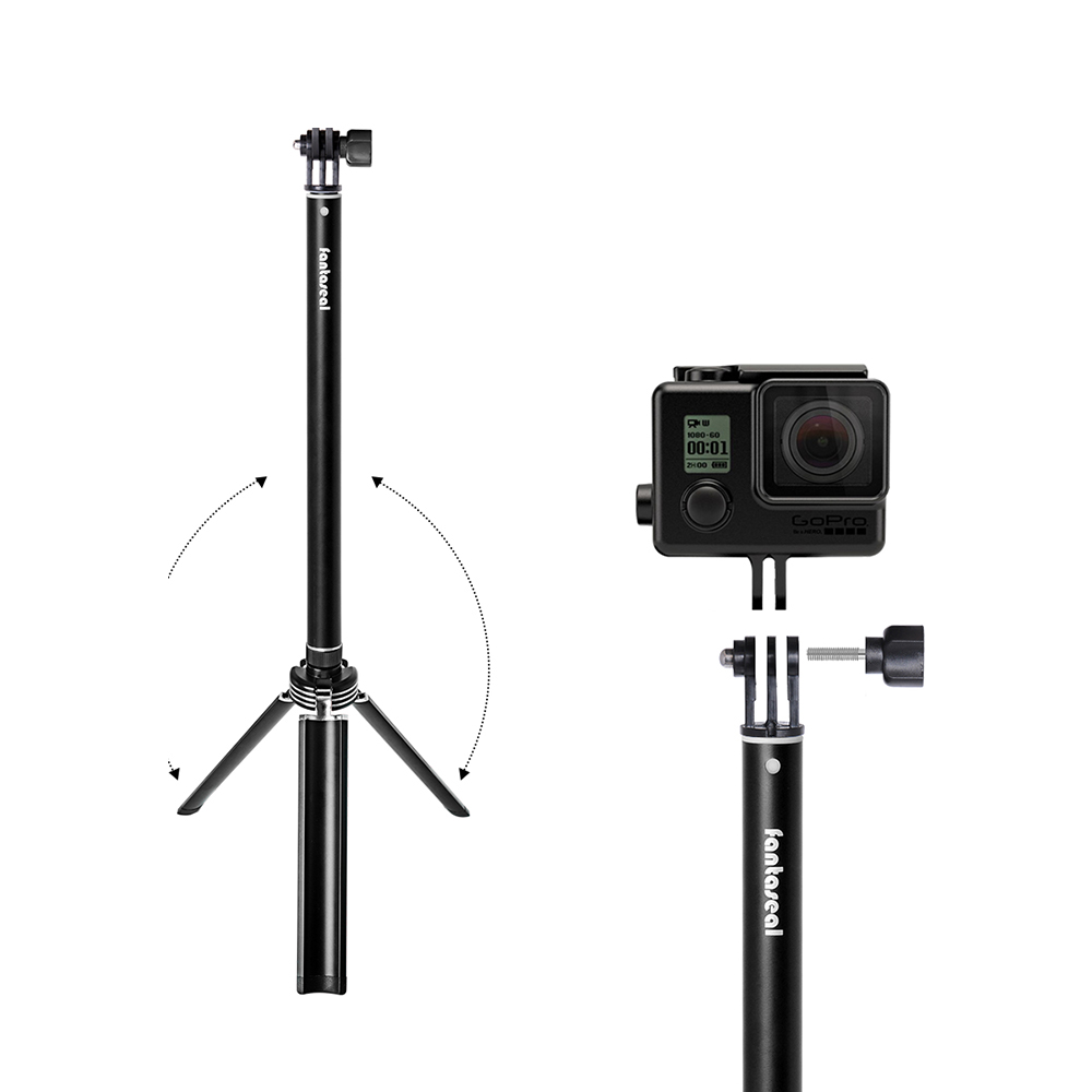 Super Lange Selfie Stok Statief Stand Hand Grip 3in1 met Draadloze Afstandsbediening Monopod Pole Voor Sport Action Camera Motion Camcorder