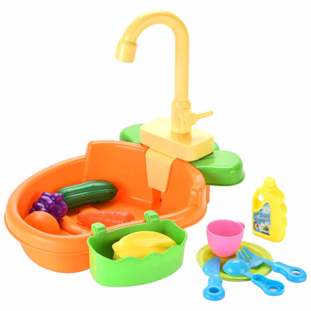 Aanrecht Speelgoed Elektrische Simulatie Vaatwasser Met Running Water Vaatwas Kinderen Keuken Speelgoed Pretend Speelhuis Speelgoed: B Orange