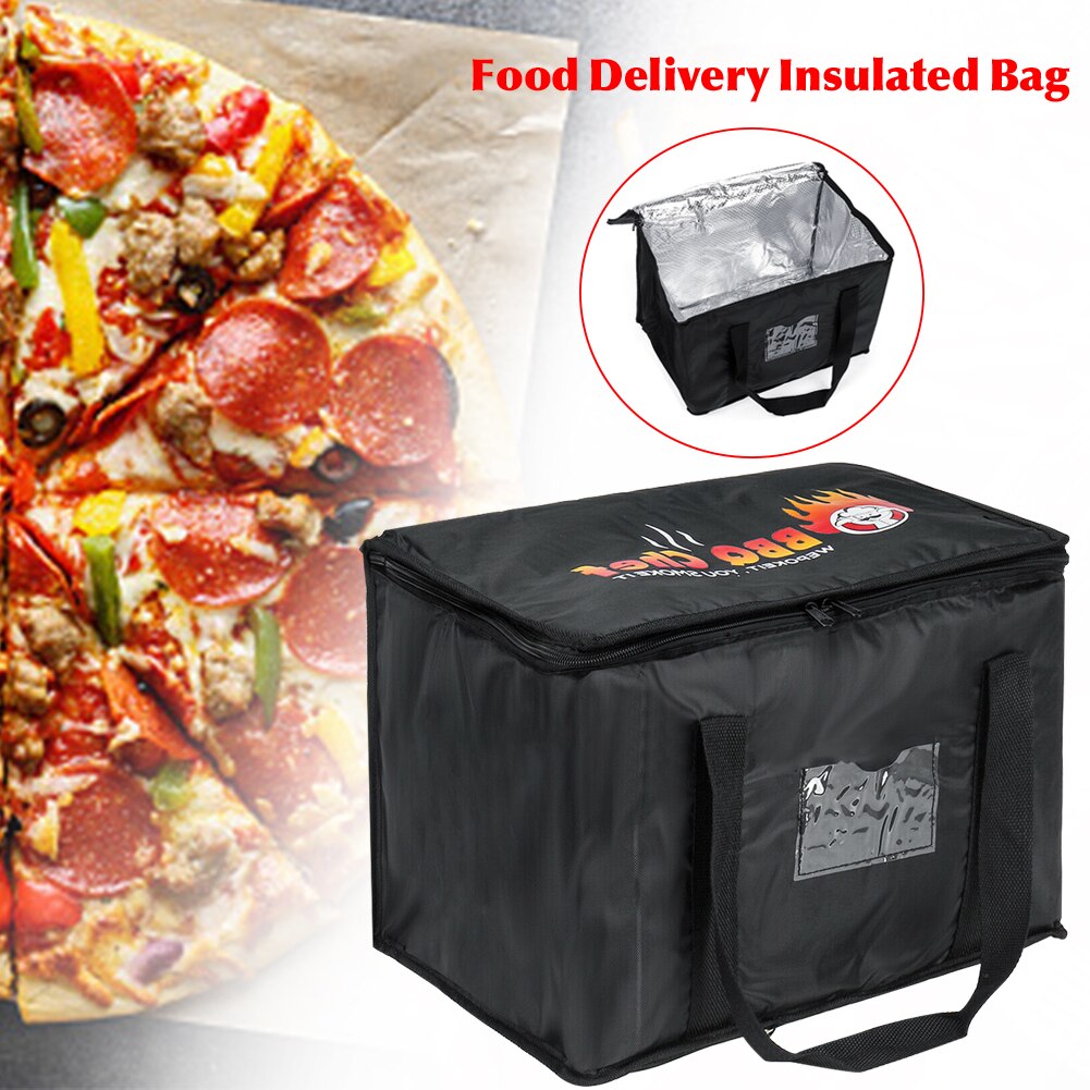 Bolsa de aislamiento térmico portátil para comida, nevera portátil plegable para llevar Pizza, resistente al agua, para comestibles, Picnic, gran restaurante