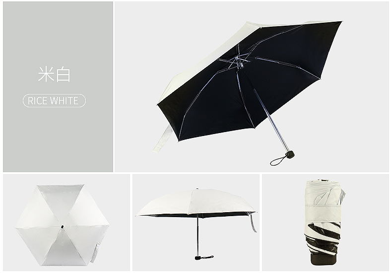 portable men's umbrella mini pocket umbrella UV protection rain folding ladies small automatic umbrella shopping: as picture3