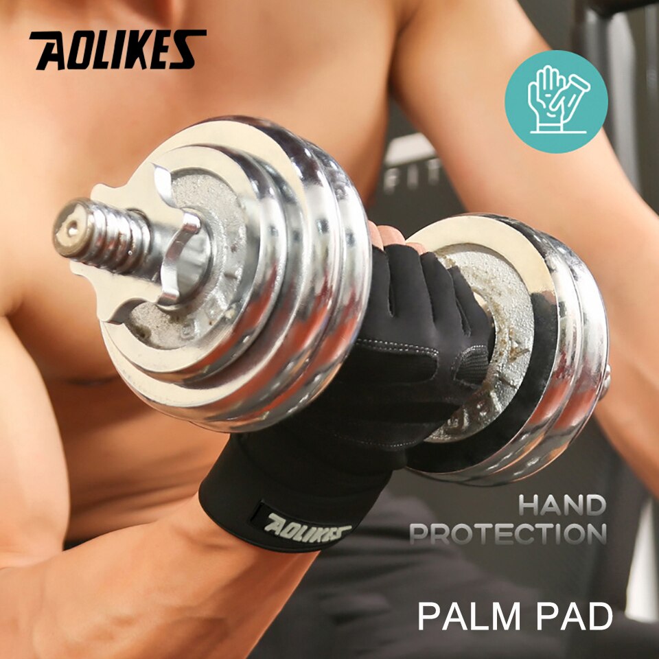 Aolikes Half Vinger Gym Handschoenen Zwaargewicht Sport Oefening Gewichtheffen Handschoenen Body Building Training Sport Fitness Handschoenen