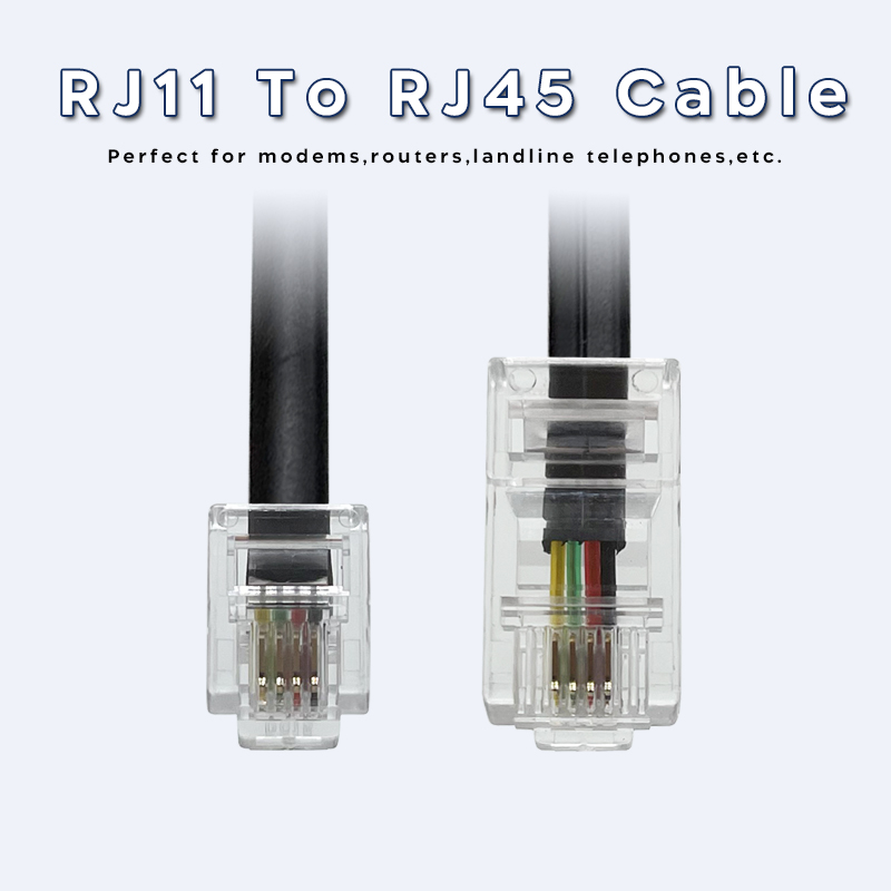 COMNEN RJ9 -RJ9/RJ11-RJ45 Telefon-Datenkabel 4P4C 6P4C 8P4C Stecker auf Stecker Modulares Datenkabel Handset Sprachverlängerungsdatenkabel