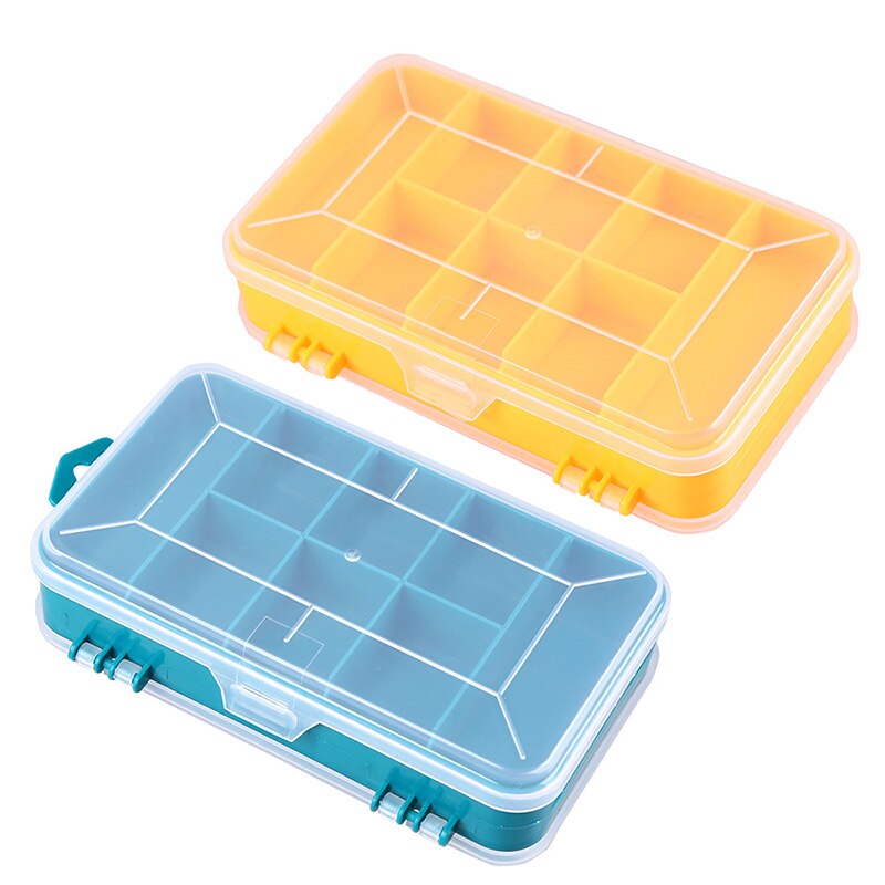 1Set Plastic Tool Box Screws 13 Slots Jewelry Beads Fishing Storage Box Craft Organizer Small Part Container Case
