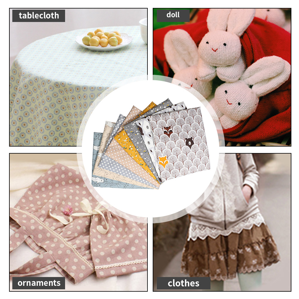 8 Stuks Cartoon Print Katoen Stof Patchwork Naaien Doek Diy Handwerk Quilten Stof