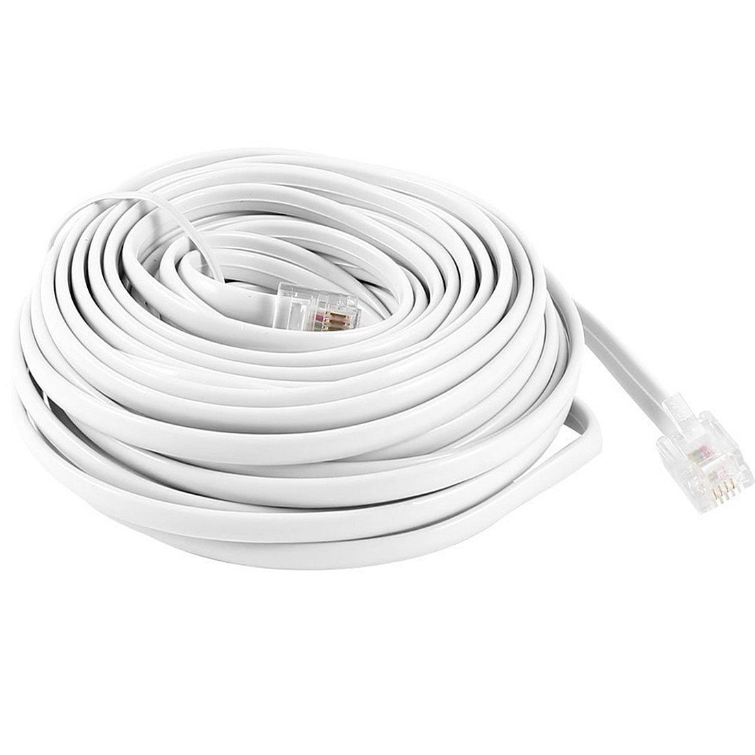 10Meters RJ11 6P4C Modular Telephone Cord Extenstion Lead Cable,Pure Copper Wire for Landline Telephone Modem fax POS ADSL