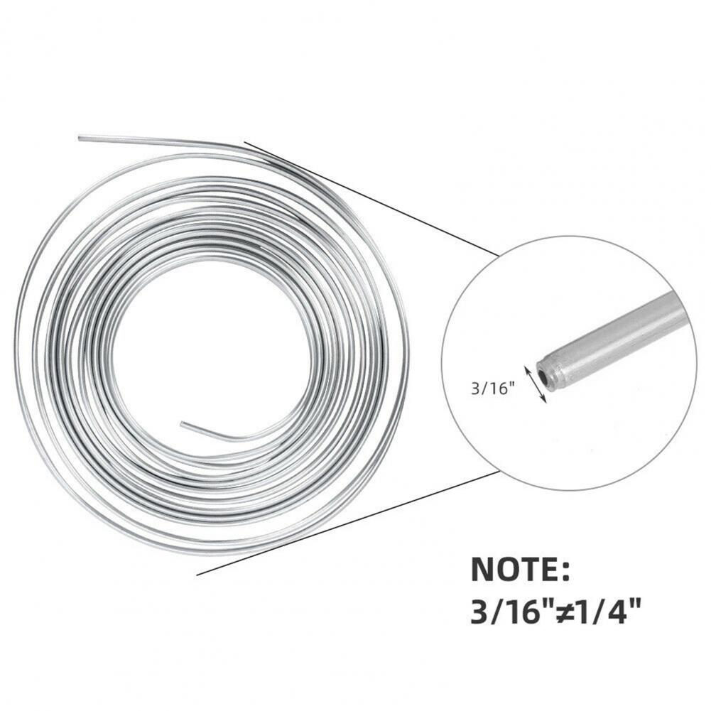 25 Ft 3/16 Brake Line Replacement Tube Tubing Galvanized Steel Brake Line Tubing Easy Bending Brake Line Coil for Manufacturing