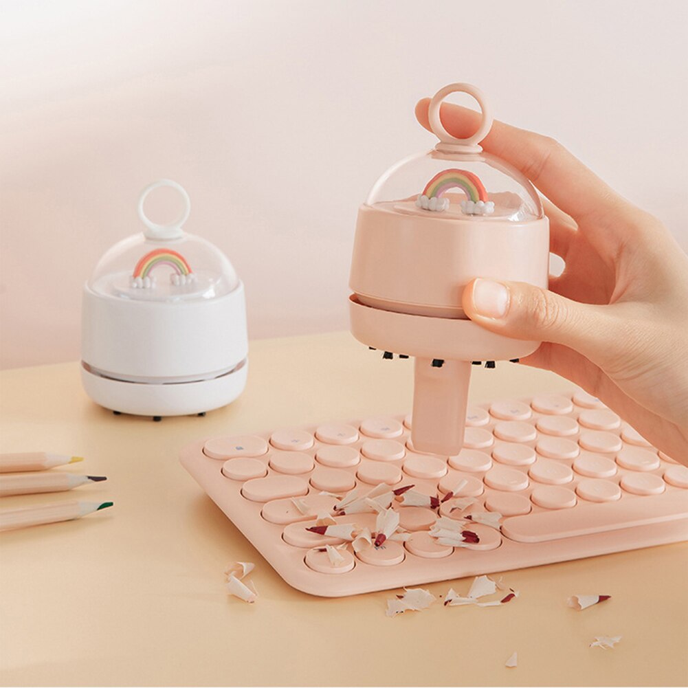 Desktop Vacuum Cleaner Handheld Rechargeable Small Dust Crumbs Suction Cleaning Mini Vacuum Cleaner Household Cleaning Tools