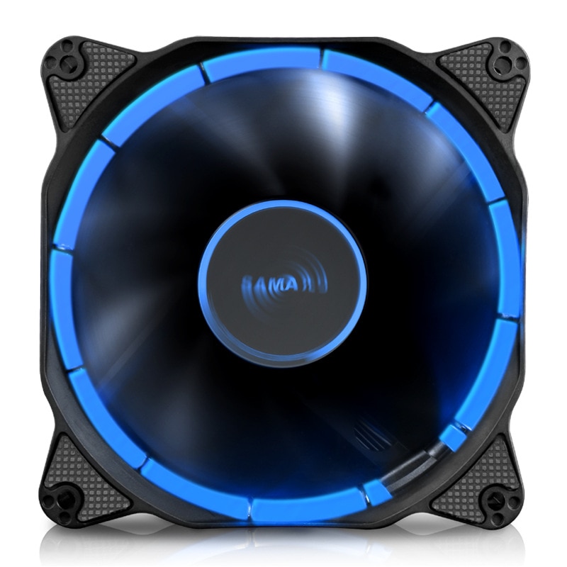 12cm 12025 1200 rpm 27 dba chassis vifte ringe tunge ensfarget blenderåpning til e-sport atmosfære lav støy