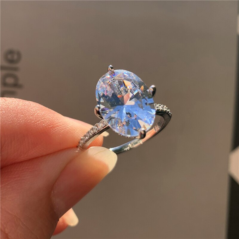 Bague princesse en cristal et argent pour femme, j... - Grandado