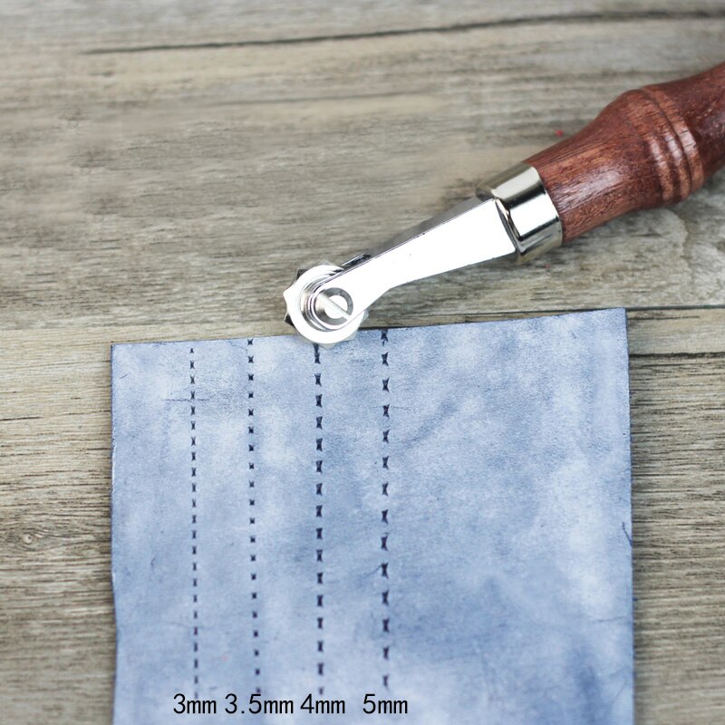 LMDZ DIY Leather Tools Craft Spacer Embossing System Set Leathercraft Spacing Wheel Punching Punch Tool for Leather 4 Wheels