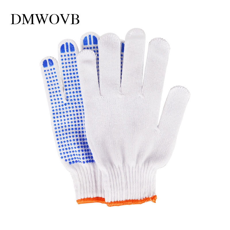 DMWOVB 5 Pairs Tuin handschoenen werk dunne Katoenen Handschoen tuinieren werkhandschoenen Bouw lassen slijtvaste Houtbewerking handschoenen