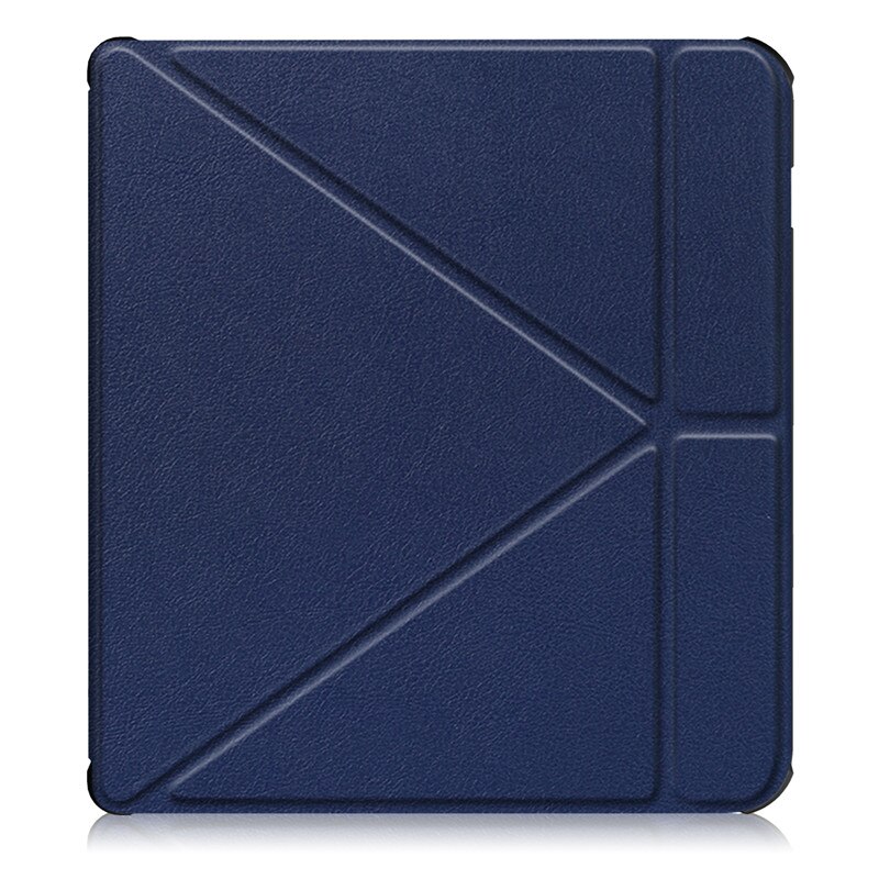 Magnetische Smart Pu Leather Cover Case Voor Kobo Libra H2o Multi-Angle Inklapbare Standaard Cover Funda Voor Kobo Libra h2O 7 "Hoesje: Dark Blue